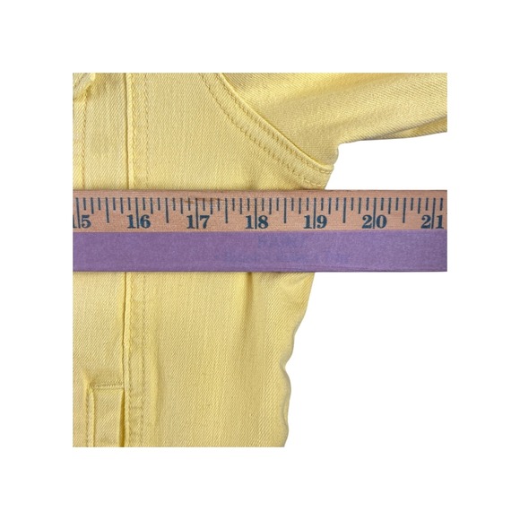 Rafaella Weekend Womens Yellow Denim Trucker Jacket Size Medium Pastel Cotton - Picture 3 of 7